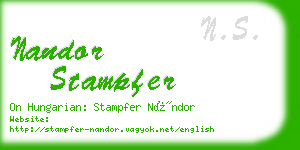 nandor stampfer business card